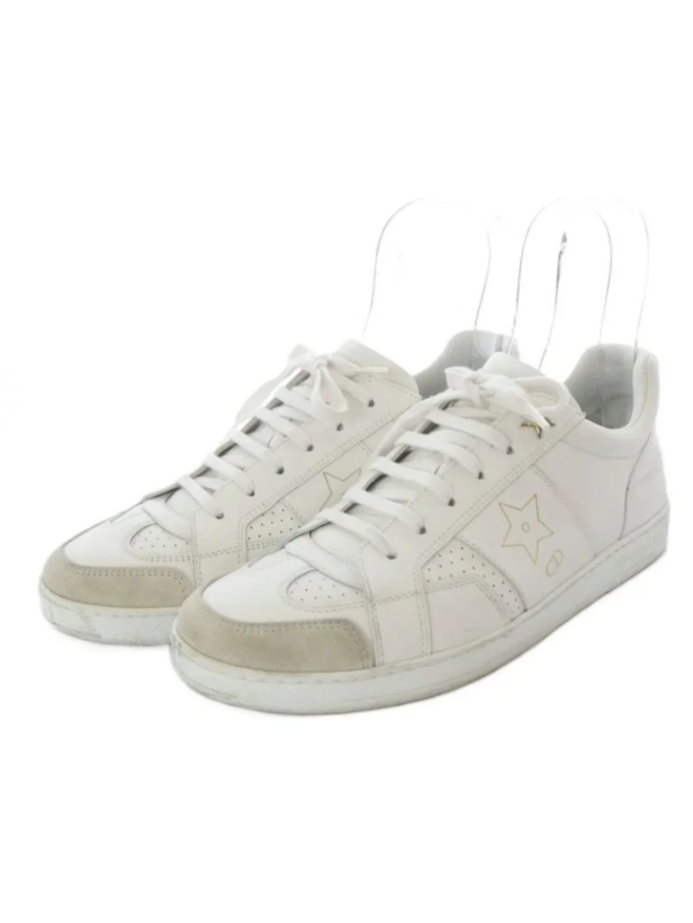 Dior Star Sneakers Low Cut Leather 38 White - Picture 2 of 9